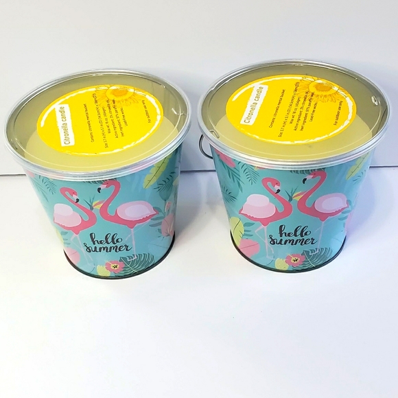 Citronella 2pack Candles Flamingo Print - Picture 1 of 5